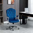 Vinsetto - Chaise de bureau avec hauteur et inclinaison réglables - bleu-Hauteur d’assise réglable de 18,5 po-22,4 po (47 - 57 cm) pour s’adapter à votre style