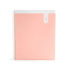 Poppin – Cahier 1 sujet spiralé à pochette, rosé (105224)-Cahier à 1 sujet, aux feuilles lignées, avec pages micro perforées