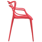 Modway - Entangled Ensemble à manger Ensemble de 4 - Rouge-Aucune assemblée requise