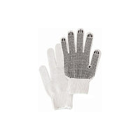 Zenith Safety - Gants À Pois, Poly/Coton, Un Côté, Calibre 7, Grand, paquet de 120-Revêtement Un côté