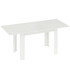 HOMCOM - Table à manger rectangulaire moderne extensible 55-71 po pour 6-8 personnes - blanc-Passe facilement de six à huit places pour s'adapter à vos besoins de repas flexibles 