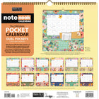 WSBL - 2026 Brille de L’intérieur Note Nook Calendrier mural Mensuel - 30,5 cm l x 30,5 cm H - Anglais-Deux pochettes pour chaque mois