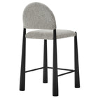 Modway - Hayley Cuir végane Tabourets de comptoir Ensemble de 2 - Chameau Noir-Assemblée requise