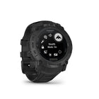Garmin - Instinct 3 - 50 mm, solaire, édition tactique, noir avec bracelet noir-LAMPE DE POCHE INTÉGRÉE - Une lampe de poche LED intégrée avec intensités variables et modes stroboscopiques vous offre une meilleure visibilité en extérieur et un éclairage pratique en cas de besoin. Disponible dans toutes les tailles.