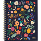 Mead - Agenda scolaire hebdomadaire/mensuel fruit et floral 2025-2026 - 11 po H x 8 1/2 po l - multicoloure - bilingue-Couverture rigide durable présentant un motif de fruits et fleurs sur fond noir