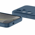 Avana - Coque Velvet Compatible MagSafe Galaxy S25 - Bleu Marine-Protection contre les chutes jusqu'à 3 mètres