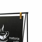 Futech - Planche à bascule en A avec panneau en PVC - 40 cm L x 40.6 cm H - Noir-Panneau PVC durable inclus offrant une surface lisse pour vos graphiques ou messages personnalisés.