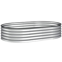 Outsunny - jardinière surélevée - 5 pi x 3 pi x 1 pi - argent-Les cadres en acier galvanisé assurent des structures de plates-bandes robustes 