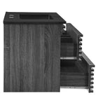 Modway - Render Support mural de 36" Vanette de salle de bain - Noir charbon-8