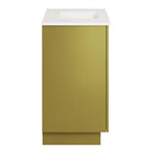 Modway - Quantum 36" Vanette de salle de bain - Or blanc-Assemblée requise