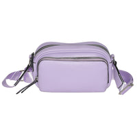 Nicci - Sac à bandoulière pour femme avec poche avant zippée - Lilas-Poche intérieure zippée et poche pour téléphone portable