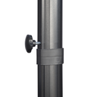 Outsunny - Parasol de patio à bras déporté avec base croisée et rotation à 360° - 9 pi - gris foncé-Facile à ouvrir et à fermer grâce à une manivelle