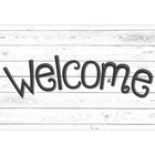 Ashley Productions - Smart Poly The Original Fun Mat - Tapis de Bienvenue - 15 -5" x 23 -5" - Planche de Bois Blanc à Rainures. Bienvenue-Mesures et design : Le paillasson de bienvenue en planches de bois blanc shiplap mesure 15,5 po x 23,5 po.
