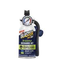 Blaster - Trousse de recharge de réfrigérant R-1234yf avec manomètre et coupleur 226 g-Les Smart Clips réagissent à la température des grilles de ventilation pour indiquer avec précision la fin de la recharge et éviter la surcharge