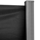 Outsunny - store latéral rétractable 118 po x 71 po résistant aux rayons UV et au vent - noir-Fonction de réenroulement automatique, se tire facilement à l’aide de la poignée
