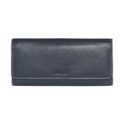 Roots - Portefeuille d'embrayage mince pour dames - Bleu marine -14 emplacements pour cartes de crédit
