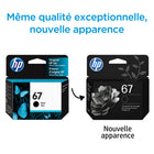 Cartouche d'encre d'origine HP 67 noirCartouche-Conçues par HP