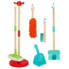 Battat - Set de nettoyage jouet -Jouets de nettoyage colorés : Ensemble de 5 comprenant un balai, une pelle à poussière, une brosse, un balai mécanique et un plumeau pour des heures de jeu d’imitation