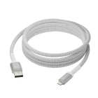 Dbramante1928 - Câble tressé de recharge USB-A vers Lightning - 8'-Prend en charge la puissance de sortie maximale de 12 W pour un chargement efficace et il est compatible avec la norme USB 2.0 pour faciliter le transfert de données jusqu'à 480 Mb/s