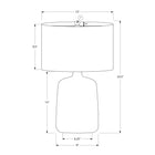 Monarch Specialties - Luminaire - 24 po H Lampe De Table - Céramique Noire - Abat-Jour Beige - Contemporain-Doté d'un fil noir de 6 pieds de long, cet éclairage pratique et de taille idéale peut être placé sur une table d'appoint ou latérale dans votre salon ou votre bureau à domicile, ou sur votre table de chevet pour donner un style moderne à votre chambre à coucher