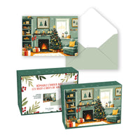 Pierre Belvedere - 2025 Cartes de Noël - Noël Vintage - Français - Paquet de 20-Cartes et enveloppes de haute qualité pour la saison des fêtes