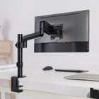 AnthroDesk - Support de bras de bureau pour moniteur LCD simple avec ressort à gaz de luxe-Conception peu encombrante : libérez de l'espace précieux sur votre bureau en installant votre moniteur au-dessus de la surface. Cela permet un espace de travail supplémentaire et une configuration plus propre et plus rationalisée