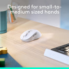 Logitech Signature M650 Souris Sans Fil - Blanc-Améliorez Votre Confort : Cette souris offre de longues heures de confort grâce à une forme à contours, un placement doux pour le pouce et des côtés en caoutchouc pour que la main reste en place