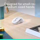 Logitech Signature M650 Souris Sans Fil - Blanc-Améliorez Votre Confort : Cette souris offre de longues heures de confort grâce à une forme à contours, un placement doux pour le pouce et des côtés en caoutchouc pour que la main reste en place
