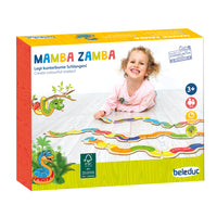 Beleduc - Jeu Mamba Zamba-Domino en couleurs avec beaucoup de plaisir de jeu ! Déjà pour les plus petits, on peut reconnaître les couleurs et poser de longs serpents