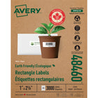 Avery 48460 Étiquettes d'adresse écologiques Easy Peel, blanches, laser/jet d'encre,  1” x 2-5/8”, 3,000/pqt-La caractéristique Bord-éclair permet de peler rapidement et facilement les étiquettes. Vous n'avez qu'à plier la feuille pour exposer le bord des étiquettes.