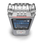 Philips - Enregistreur vocal stéréo numérique VoiceTracer DVT4115 - Argent/Chrome-Batterie rechargeable pour un enregistrement très long