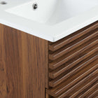 Modway - Render Fixation murale de 18" Vanette de salle de bain - Blanc noyer-MDF et panneau de particules
