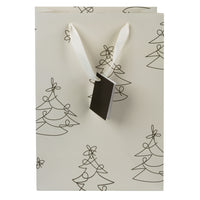Gry Mattr - Grand sac-cadeau - Motif arbres verts-Grand sac-cadeau en papier kraft mesurant 13,25 po H x 9,5 po L x 5 po P