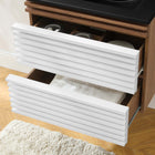 Modway - Render Support mural de 24" Vanette de salle de bain - Noyer blanc Noir-MDF et panneau de particules