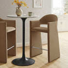 Modway - Talia 41 pouces Cuir végane Tabouret de bar - Taupe-Cadre en bois courbé