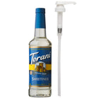Torani - Sirop édulcorant sans sucre avec pompe -750 mL-Plus que simple café : Idéal pour les cafés et thés chauds, les lattes, les frappes, les thés et cafés glacés, les cocos chauds, les milkshakes, les desserts et autres boissons mélangées congelées