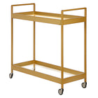 Hudson&Canal - Chariot de bar Cooper 33" de largeur - Laiton-Nettoyer avec un chiffon doux et sec, sans produits chimiques agressifs ni produits de nettoyage abrasifs