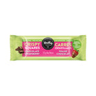 Healthy Crunch - Carrés croustillants au chocolat et aux fraises- 22 gr - Paquet de 36-Sans allergène, approuvé par l'école