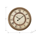 Monarch Specialties - Horloge - 20 po Rond - Horloge Murale - Brun Antique - Transitionnel-Cette horloge analogique sans tic-tac utilise un mouvement à quartz pour une mesure précise de l'heure, ce qui en fait le complément idéal de n'importe quelle pièce de votre maison