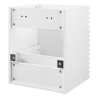 Modway - Render Fixation murale de 18" Armoire de toilette de salle de bain (lavabo non inclus) - Blanc-7