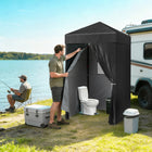 Outsunny - Tente auvent pliante compacte 4 pi l x 4 pi L - Auvent d'intimité portable UPF50+ - Noir-Conception pop-up pour un montage rapide et facile en solo