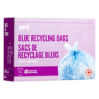Perk  - Sacs de recyclage - 77 l - bleus - Paquet de 40-D'une capacité de 77 litres, ces sacs peuvent contenir une grande quantité de produits recyclables, ce qui réduit la nécessité de les vider fréquemment.