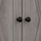 HOMCOM - Buffet de style ferme 23,6 po l avec portes de grange et tiroir - gris vieilli-Couleur : Gris lavé 