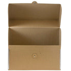 JAM Paper - Portfolio Kraft à Boutons et Ficelles Moyen - 9 1/2 x 12 x 2 3/4 - Marron avec Bords en Métal-Ces portefeuilles sont extra larges et disposent d'une fermeture à bouton et à ficelle, gardant vos articles sains et saufs