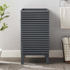 Modway - Render 18" Armoire de toilette de salle de bain (lavabo non inclus) - Gris-Porte à fermeture douce