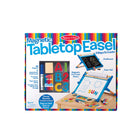 Melissa & Doug, Chevalet de table double face magnétique - Tableau blanc et tableau noir-Support à rouleau de papier en bois intégré avec guide-papier et barre de séparation pour rouleaux de papier de 30 cm