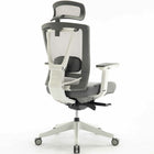 MotionGrey - Cloud Mesh Series - Chaise de bureau ergonomique pour bureau d'ordinateur executif - Blanc-Dimensions du siege : 26,2 po L x 17,3-18,8 po P x 3 po H