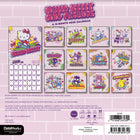 DateWorks - Mini Calendrier Mural 16 Mois Hello Kitty de 2025 - 7 po x 7 po - Anglais-Comprend des pages mensuelles de janvier à décembre 2025, ainsi que les 4 derniers mois de 2024.