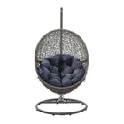 Modway - Encase Terrasse extérieure Rotin Chaise à balançoire - Marine grise-Capacité de poids : 330 livres