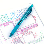 Pentel - EnerGel-X Rétractable Stylo à Encre Gel - (0,5mm) Pointe Aiguille - Encre Turquoise-Doté d’une prise unique et douce pour un meilleur contrôle.